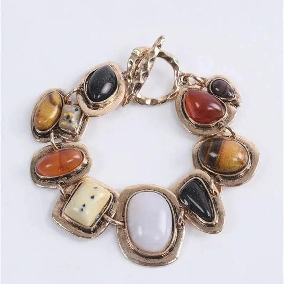 Neutral Stone Beaded Bracelet NWT - Picture 4 of 4